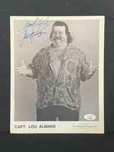 Captain Lou Albano Autographed 8x10 VINTAGE Promo Photograph JSA WWE WWF - £148.81 GBP