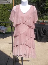 NWOT SLNY DUSTY ROSE TIERED DRESS 6 - £22.99 GBP