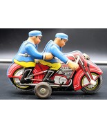 Vtg China MF-162 Police Officer Motorcycle Duo Friction Tin Toy Rare Fin... - €43,21 EUR