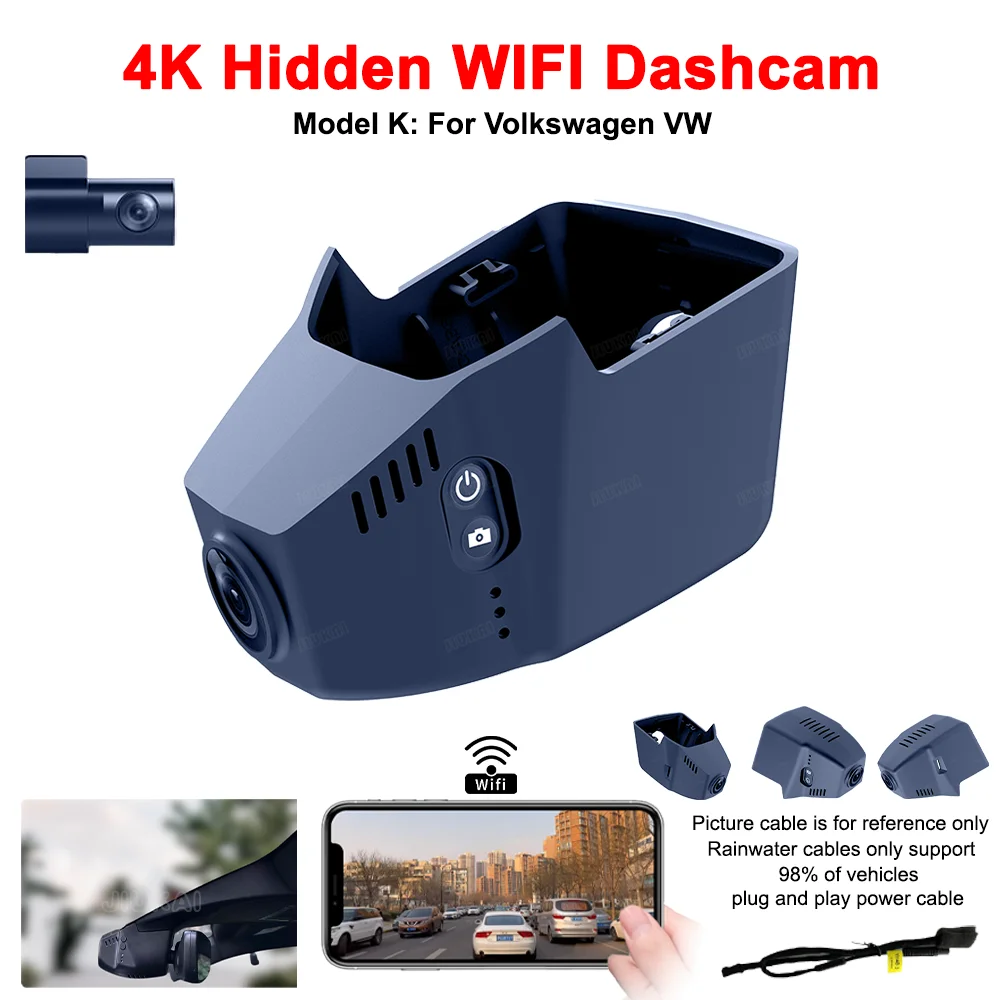 4K HD WIFi Car DVR Video Recorder Dash Cam For VW Volkswagen Atlas Caddy Passat - £91.75 GBP+