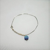 Dolphin Polymer Clay Bead on Silver Plate Chain 9 3/4&quot;  - $8.99
