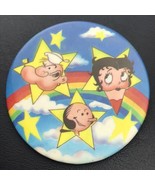 Lisa Frank Popeye Olive Oyl Betty Boop Pin Button Vintage 1979 Rainbow 70s - £15.67 GBP