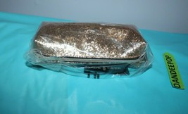 Jade &amp; Deer Barrel Clutch Gold Sparkle Handbag With Tags - $59.39