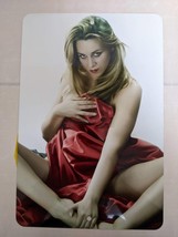Sultry Dirty Blonde Girl Woman_Sexy Eyes_Sign Metal Poster Pinup_Erotic Woman Ar - £15.80 GBP