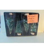 Set of 4 Sisal Trees Wood Bases 4&quot; Tall by Fay&#39;s White Wood Bases PR - €4,90 EUR
