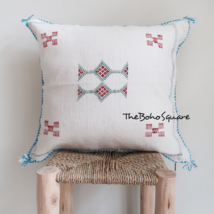 Handmade &amp; Hand-Stitched Moroccan Sabra Cactus Pillow Moroccan Cushion, ... - £51.12 GBP