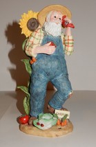 Sarah&#39;s Attic Santas of the Month Figurine ~ Farmer Santa June Series G RARE - £11.80 GBP