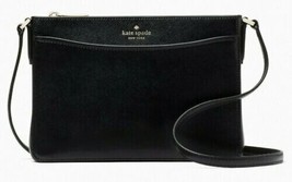 Kate Spade Rory Crossbody Black Saffiano Leather K6176 NWT $299 Retail - £71.19 GBP