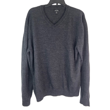 Apt 9 V Neck Sweater Mens XL Long Sleeve Merino Wool Blend Lightweight Gray - £9.95 GBP