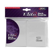 PACK OF 100 Standard Sized Deck Guards - Elite2 - Glossy - White - $9.48