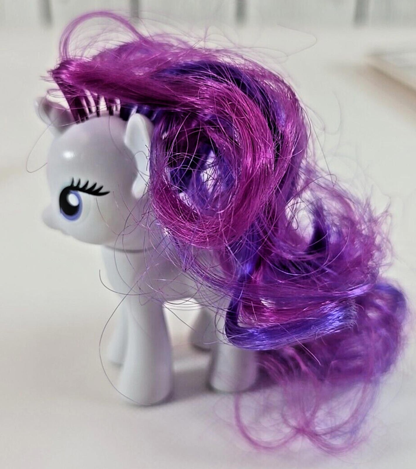 Rarity Unicorn My Little Pony MLP 2010 Brushable 3in Figure Hasbro VTG Item image 4