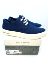 Sun + Stone Men Kiva Lace-Up Core Sneakers- Navy, US 7.5M - £19.18 GBP