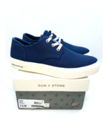 Sun + Stone Men Kiva Lace-Up Core Sneakers- Navy, US 7.5M - £18.96 GBP