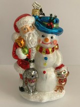 2008 Santa Claus Snowman Best Friends Christmas Tree Ornament - £31.03 GBP