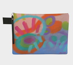 Original Abstract Art Canvas Purse Handbag Clutch Bag Wristlet Cosmetics Bag - £36.19 GBP