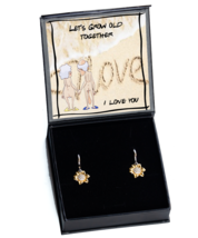 Love Ear Rings Lets Grow Old Together Nude Sunflower-MC-ER  - £44.56 GBP