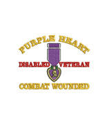 PURPLE HEART MEDAL COMBAT WOUNDED ARMY MILITARY VETERAN EMBROIDERED POLO... - $641.12 MXN+