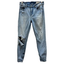 Pistola Jeans 29 Women&#39;s zipper hem distressed skinny light wash stretch  - £30.97 GBP