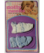 Dollys Fashion by Totsy Dolly Needs Baby socks Fits 9&quot;-21&quot; Dolls Two Pai... - £9.33 GBP