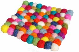 Terrapin Trading Fair Trade Set 6 x Wool Felt Ball Nepalese Handmade Coa... - $24.70