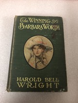 Beautiful 1911 worn book w script Lady Portrait HAROLD BELL WRIGHT Cottagecore  - £12.46 GBP