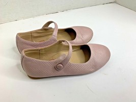 Little Legends Girls Sz 34 4 Plum Mary Jane shoes Purple Flat Snap - £22.42 GBP