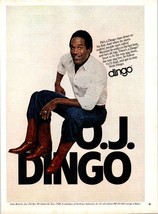 1981 Dingo Boots OJ Simpson 3 Leg Vintage Print Ad Western Cowboy Jeans ... - $10.97