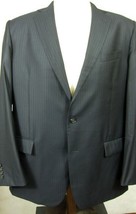 NEW Brooks Brothers Blue W/ Light Stripe Saxxon Wool Suit Jacket Sport C... - £112.77 GBP
