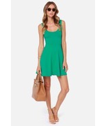 H&amp;M Green Sleeveless Flowy Skirt Mini Dress Size 4 - £10.31 GBP