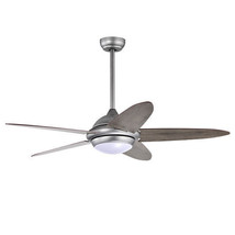 52 Inch Ceiling Fan with Lights and 3 Lighting Colors-Silver Gray - Color: Silve - $188.99