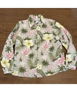 Pendleton Cardigan Womens 8 Floral Grandma Core Silk Blend Button Up Tro... - $30.93