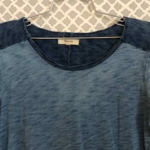 Madewell blue 3/4 sleeve top tee - $21.04