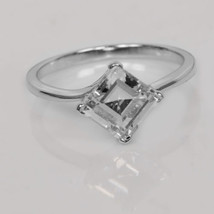 Marvelous Square 2.30Ct LC Moissanite Solitaire Engagement Ring Silver - £56.97 GBP