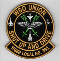 3.5&quot; AIR FORCE 391ST FIGHTER SQUADRON SHUT UP AND DRIVE YELLOW EMBROIDER... - £31.96 GBP