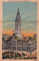 Philadelphia Pennsylvania PA City Hall Plaza Postcard C06 - £2.35 GBP