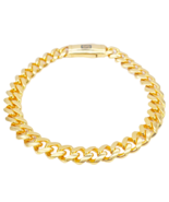 22ct Gold Cuban Bracelet Curb Link Lightweight 8 Inches 7.6mm Wide - $73,877.90 MXN