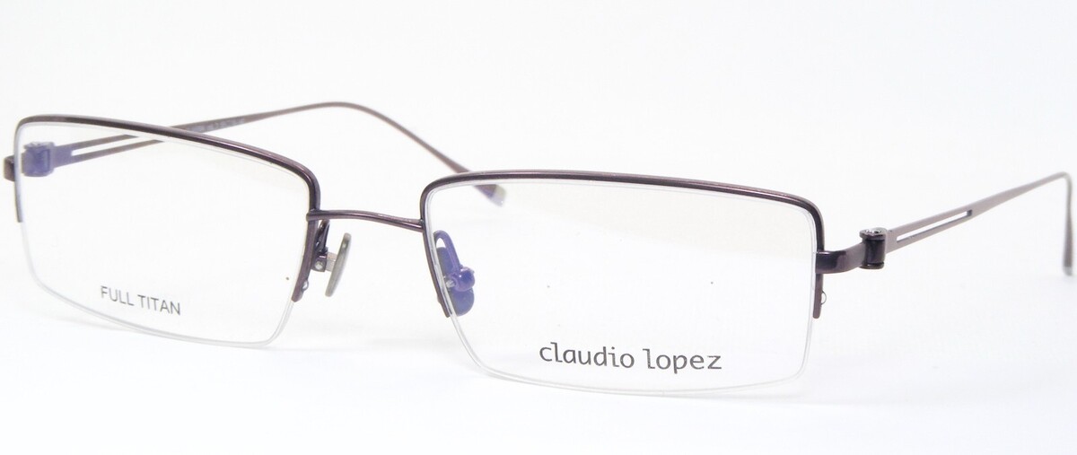 Claudio Lopez CLA5584 3 Lila Brille Voll Titan Rahmen 55-18-140mm - $76.21