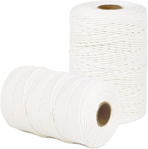 Cotton Butcher Twine String Soft Food Safe 600 Feet 2Mm for Cooking Craf... - £9.51 GBP
