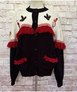 Vintage I.V.Y. Sweater Cardigan Size Medium Southwest Aztec Peruvian - £62.14 GBP
