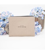 Alexis Bittar Beige Canvas Large Padded Jewelry Cosmetic Pouch Case NWOT - $49.01
