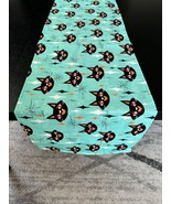 Halloween Cats Table Runner 12”x42” Cotton Fabric Cat Table Topper Runne... - $14.95