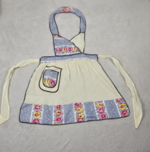 Vintage Hostess Apron Womens Bib Waist Tie Housewife Kitchen Costume Cosplay 50s - £22.36 GBP