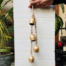 Handmade Brass Finish Hanging Bells for Door Chimes 2&quot;L x 1.75&quot;W x 2&quot;H - €22,15 EUR