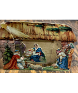 Die cut pop up vintage picture nativity scene Gloria in excelsis deo - $27.01 CAD
