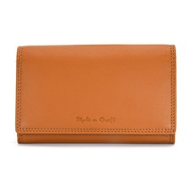 Style n Craft 300953-CG Ladies Clutch Wallet in Tan Color Leather-RFID Blocking - £30.59 GBP