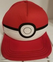 Red Nintendo Pokemon PokeBall Youth Snapback Hat Baseball Trucker Mesh Cap  - £9.92 GBP