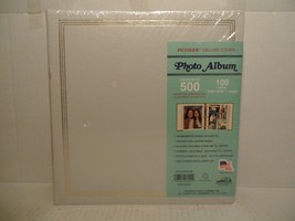 Vintage White/Cream Pioneer Deluxe Cover 500 Photo Album TR-100 Up To 8&quot;x10&quot; NEW - £30.77 GBP