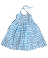 Blue &amp; White Striped Halter Dress 2T 100% Cotton Janie and Jack - $19.83 CAD
