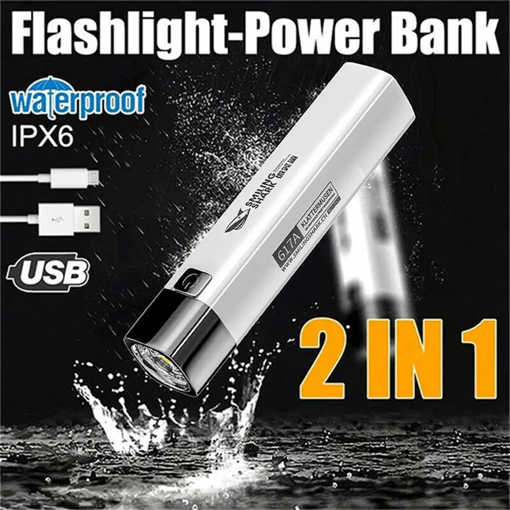 Sporting Portable 2 IN 1 Ultra Bright G3 A LED Flashlight Mini Torch Power Bank  - £18.44 GBP