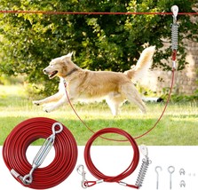 Dog Runner For Yard, 200Ft Long Dog Lead With 15Ft Shock Absorption Spri... - $47.99